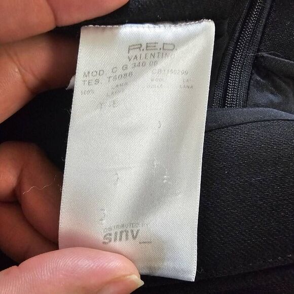 Red Valentino Black Wool Pencil Skirt 46 US 10 - Picture 6 of 7